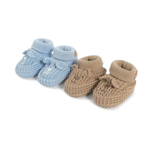 COLLOKY Fleece Baby Booties for Newborns - Cozy, Warm & Adjustable Slippers with Non-Slip Sole -Soft And Lightweight for Babies