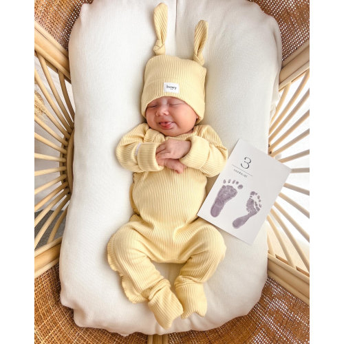 Inkless Milestone Cards | Baby Footprint | baby milestone cards