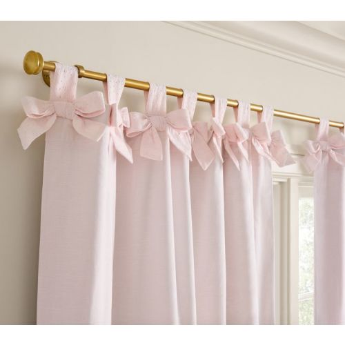 Tie-Top Eyelet Blackout Curtain | Pottery Barn Kids