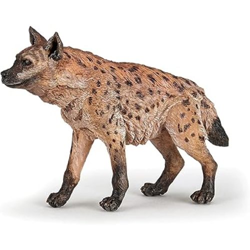 Papo - Spotted Hyena Figure - African Wildlife Toy for Kids Age 3+ - Hand Painted Carnivore Model with Natural Detail - 9 x 2 x 5.5 cm - Durable Plastic Safari Animal - Wildlife Collection - 50252