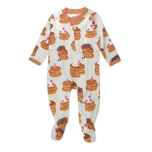 HonestBaby Sleep & Play Footed One-Piece Pajama Sleeper 100% Organic Cotton, Baby Boys