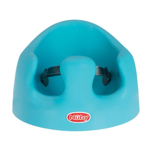 Free Shipping! Nuby My Floor Seat Soft Foam Baby Booster Seat with 3-Point Harness, Aqua