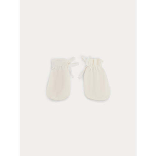 Organic cotton mittens milk white