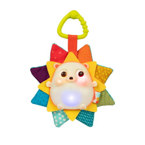 B. toys- B. baby Baby Musical Light-Up Hedgehog Toy with Lights & Sounds Sensory Toy for Newborns, Babies Music & Glowing Lights RainGlow Buddy- 0 Months +