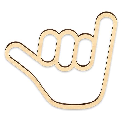 Shaka Hand Sign, Wooden Surfer Hand Wall Sign Hanging Sign Surf Wall Sign Hawaii Surfer Hand Sign Wall Decor for for Home Living Room Nursery Room Decoration