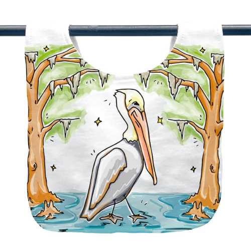 Pelican Cypress Baby Bib, Home Malone, New Orleans, Baby Shower Gift, Cute, NOLA Baby Gender Neutral, Coastal Baby, Louisiana State Bird