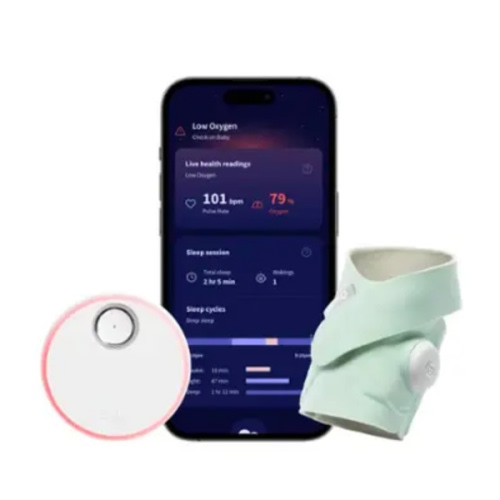 Owlet - Dream Sock FDA-Cleared Smart Baby Monitor with Live Health Readings and Notifications - Mint