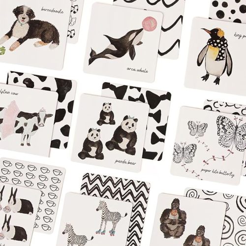High Contrast Baby Toys for Newborn (Set of 10) - Minimalist 0-3 Month Toys (5.5” x 5.5” x 0.75”) - Durable Black and White Baby Toys 0-3 Months - Curious Baby Activity Cards & Infant Tummy Time Toys - One size
