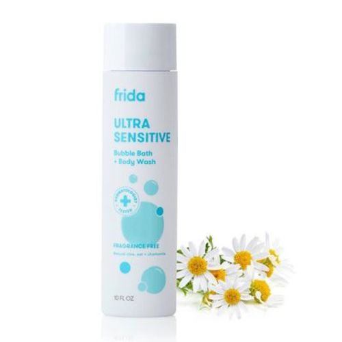 Frida Baby Fragrance-Free Ultra Sensitive Bubble Bath + Body Wash, Oat & Chamomile Toddler & Baby Body Wash for Sensitive Skin - 10oz