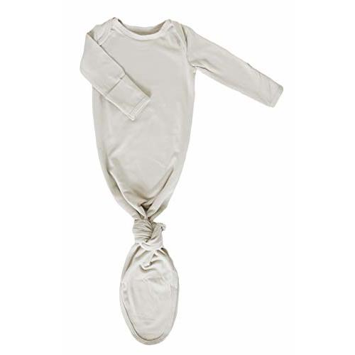 Marlowe & Co Organic Cotton Knotted Newborn Baby Gown, Soft Knotted Sleeper Gown for Baby Boy and Girl