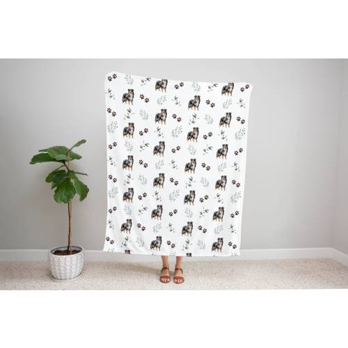 Australian Shepherd Baby Blanket Aussie Shepherd Nursery Decor Aussie Baby Blanket for Australian Shepherd Lover Gift Aussie Baby Shower Dog