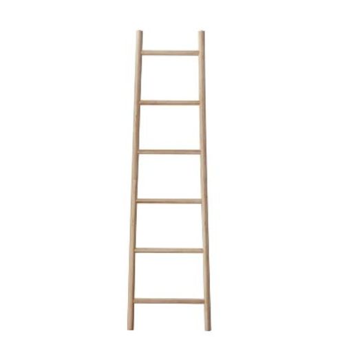 Storied Home Bamboo Blanket Ladder Brown