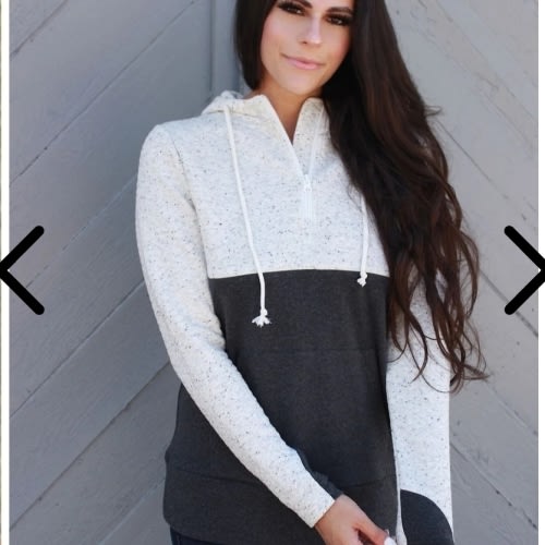 Nursing Hoodie - Quarter Zip - Hidden Zipper - Oatmeal Waffle