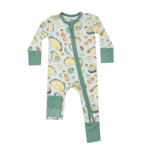 2 Way Zipper Romper - Happy Tacos – Angel Dear