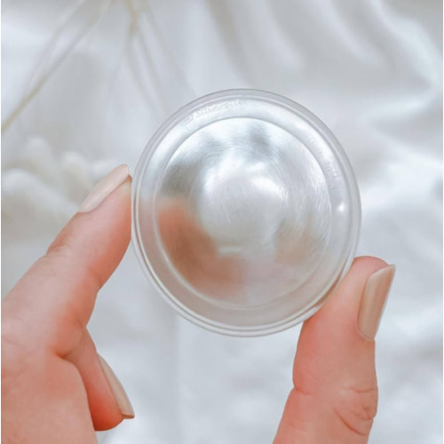 SILVERETTE The Original Silver Nursing Cups, Nipple Covers for Breastfeeding Essentials, Pure 925 Silver Nipple Shields for Breastfeeding Newborn, Regular Size with O-Feel Silicone Rings