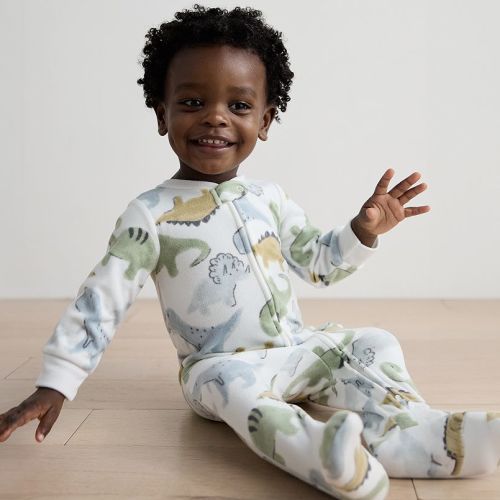 Baby Boy Carter's Dinosaur Fleece Zip-Up Sleep & Play