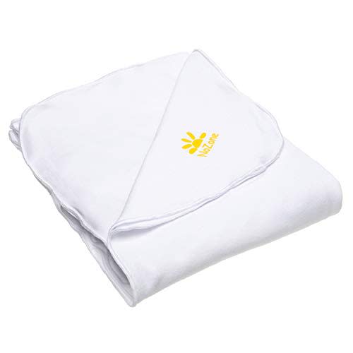 Nozone Baby Blanket, Sun Protective, Soft Rayon from Bamboo, UPF 50+ in White