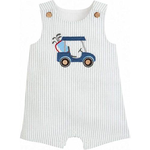 Mud Pie Baby Golf Outfit, Baby Boy Golf Romper, Golfing Theme Shortall