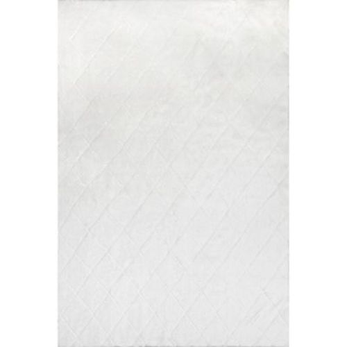 Nuloom 5' X 8' Cozy Plush Superiorwash Area Rug, Machine Washable, Non-slip, Soft Fluffy Shag Carpet For Living Room Bedroom Nursery, Amy White