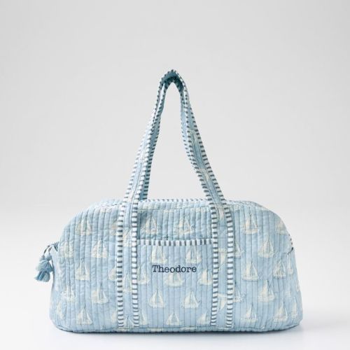 Block Print Duffle Bag