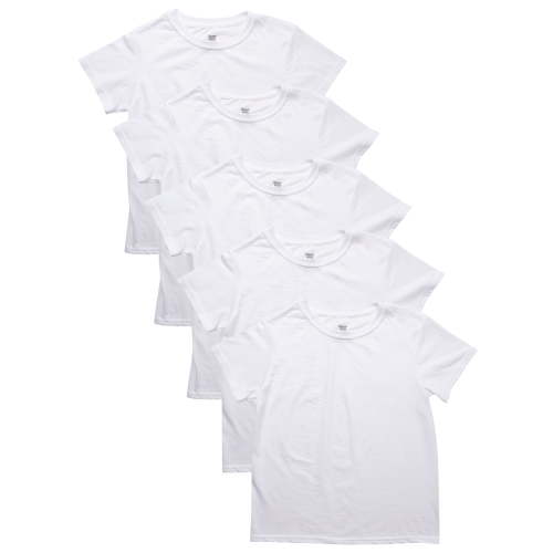 Hanes Boys' Eco Blend Crew Undershirt, 5 Pack, Sizes S-XXL