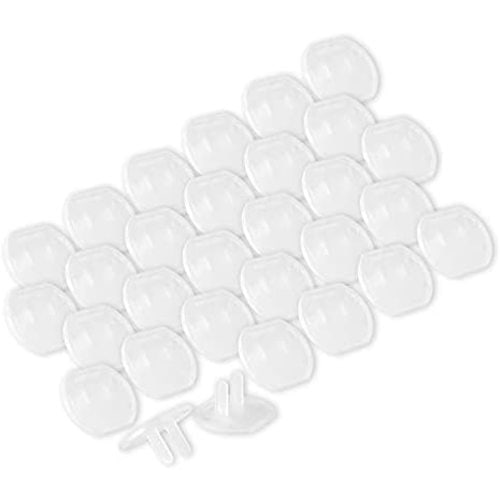 Power Gear Plastic Outlet Covers, Shock Prevention, Child Safe, Easy Install, UL Listed, Clear, 51175, 30 Count
