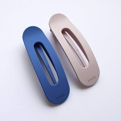 KAXI Lay Down Hair Claw, Perfect for Thick & Thin Hair, Strong Clip Teeth, 2-Pack (Periwinkle & Lavender)