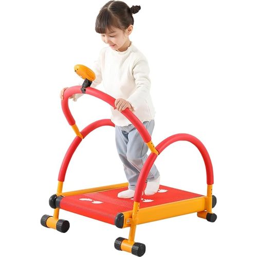 Kids Treadmill with LED Display and Handle Bar, Manual Toddler Treadmills for Home with Incline, Walking Pad Treadmill Workout Equipment for Boys and Girls Ages 3+