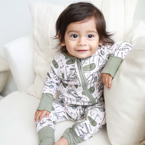 Tee Time Convertible Zip Romper (6-12M)