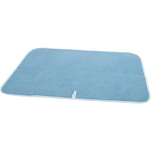 OGGI Absorbent, Reversible Microfiber Dish Drying Mat for Kitchen, Dish Drying Pad, 18 Inch x 24 Inch, Extra Large, Blue