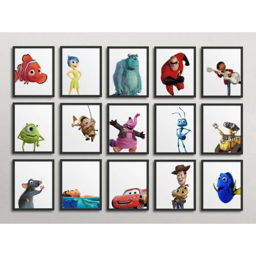 Pixar Gallery Wall - Classroom Decor, Kindergarten, 1st Grade, nursery, kid's bedroom, ratatouille, toy story, monsters inc, cars, wall-e