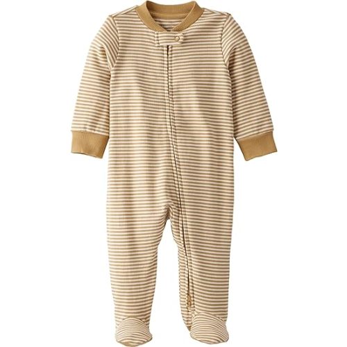 little planet by carter's Baby Sleep and Play Made with Organic Cotton - Striped Ochre