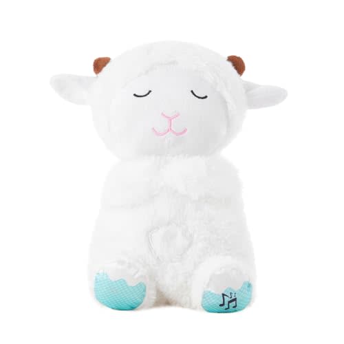 Baby Sound Machine Breathing Otter Sleep Buddy Plush Otter Portable Baby Soothers with Sensory Details Music Lights & Rhythmic Breathing Motion