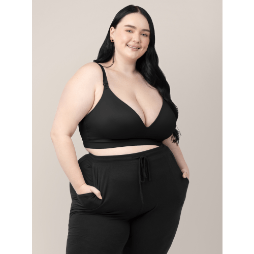 Minimalist Hands-Free Pumping & Nursing Bra | Black - Kindred Bravely