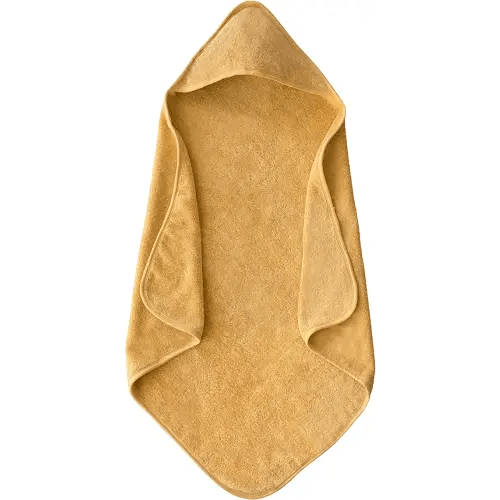 mushie Baby Hooded Towel | Organic Cotton (Fall Yellow)