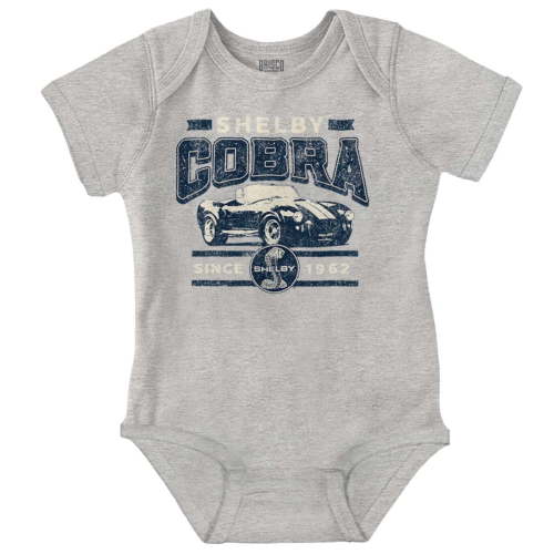 Shelby Cobra Muscle Car Racecar Romper Boys or Girls Infant Baby Brisco Brands 18M