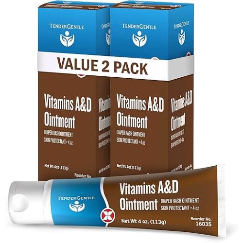 Vitamin A&D Ointment for Baby Diaper Rashes - Pack of 2-4 oz of A and D Ointment for Adults, Seniors, and Babies
