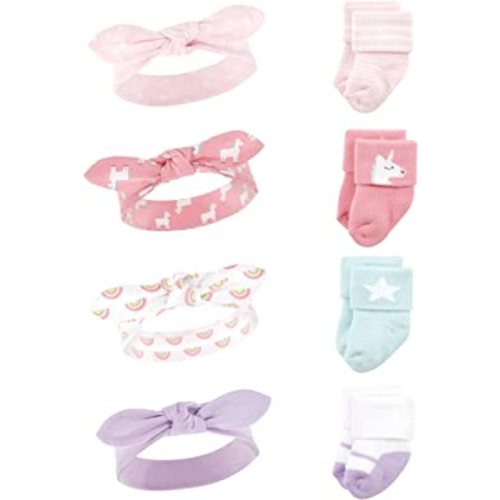 Hudson Baby baby-girls Headband and Socks Set