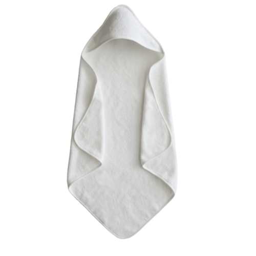 Mushie Baby Hooded Towel | Pearl