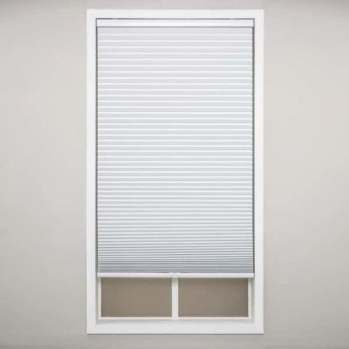 White Cordless Blackout Polyester Cellular Shades - 33 in. W x 64 in. L