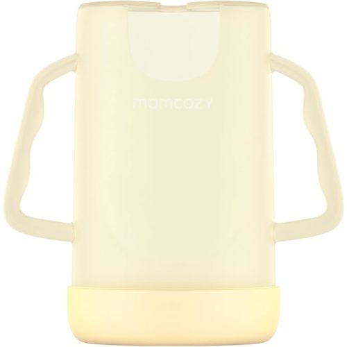 Momcozy Squeeze Pouch Holder for Food Pouches and Drink Boxes, Baby Pouch Holder Allows Baby to Self-Feed and Avoid Messes, Baby Food Pouch Holder Handle is Easy to Grip, Comfortable, Yellow