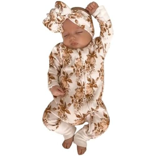 Newborn Baby Girl Romper Clothes Long Sleeve Fall/Winter Jumpsuit Infant Outfit For 0-24 Months