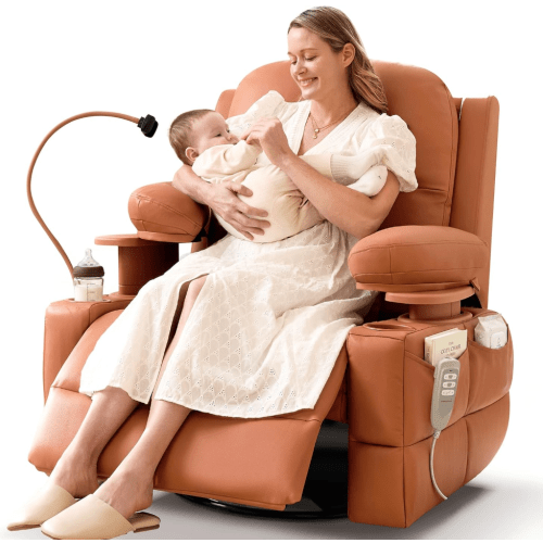 Lullapod Pro Nursery Recliner - in Honey Brown