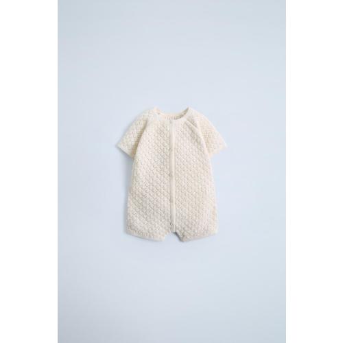 SILK COTTON KNIT JUMPSUIT - Ecru | ZARA United States