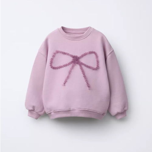 BOW TULLE SWEATSHIRT - Dark mauve | ZARA United States