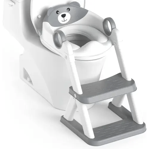 Potty Training Seat, Upgrade Toddler Toilet Seat for Kids Boys Girls, 2 in 1 Potty Training Toilet, Splash Guard Anti-Slip Pad Step Stool
