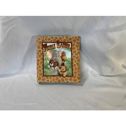Children's Cloth Book, "Jungle Babies", Animals, Quilted, Baby / Toddler Book, Washable, Shower Gift, Birthday Gift, Gender Neutral