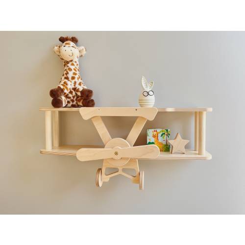 Aircraft wall shelf wood Kids room wall decor Wood shelf for kids Airplane Nursery Bookshelf Decorative Shelf Wall Decoration Hanging shelf