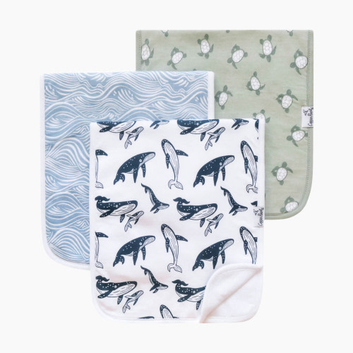 Copper Pearl Printed Burp Cloth Set - Cove