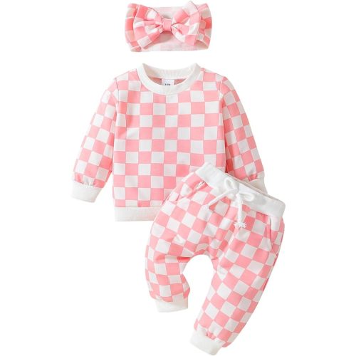 Baby Girl Sweatshirt Clothes Pants Set Joggers Toddler Fall Outfit Infant Sweatsuit